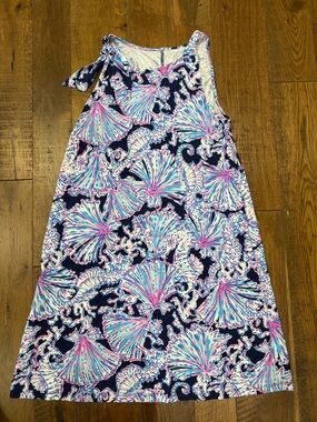 Lilly Pulitzer Navy, Pink & Aqua Shell-Print Top